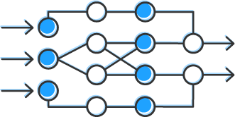 Illustration of a computational graph representing ONNX format and the acceleration enabled by ONNX Runtime